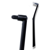Healthy Smile Tuft Medium 6 mm Mono-Tuft Toothbrush, Black